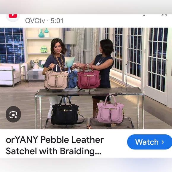 Blush Pink orYANY Women's leather Sarah Handbag Beautiful whipstitch detail EUC - Picture 10 of 16